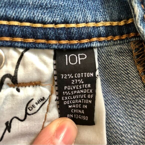 WOMEN'S JEANS DEMIN SKINNY LEG REGULAR FIT CROP SIZE 10P INC DEMIN 5 POCKETS - Picture 11 of 11